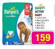 Pampers Active Baby Maxi Plus 62's-Per Pack