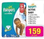 Pampers Active Baby Maxi 70's-Per Pack
