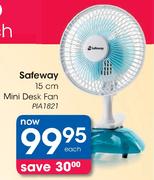 Safeway 15cm Mini Desk Fan (PIA1821)-Each