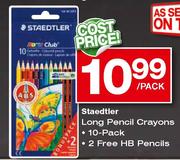 Staedtler Long Pencil Crayons-10-pack per pack