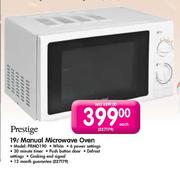 Prestige Manual Microwave Oven-19 Ltr (PRMO190)