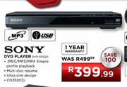 Sony DVD Player (DVP-SR320)  