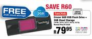 Sandisk Cruzer-8GB USB Flash Drive + 2GB Cloud Storage