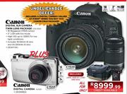 Canon Digital SLR Camera Twin Lens Package (E05 5500) + Canon Digital Camera (A3300) 