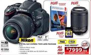 Nikon Digital SLR Camera Twin Lens Package-D5100