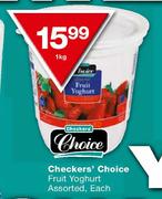 Checkers' Choice Fruit Yoghurt Assorted, Each-1kg