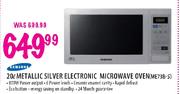 Samsung Metallic Silver Electronic Microwave Oven-20 Ltr (ME73B-S)