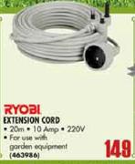 Ryobi Extension Cord-20m