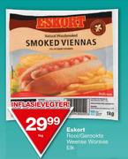 Eskort Rooi/Gerookte Weense Worsies Elk-1kg