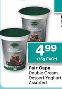 Fair Cape Double Cream Dessert Yoghurt Assorted-175g each
