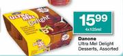 Denone Ultra Mel Delight Desserts, Assorted-4 x 125ml