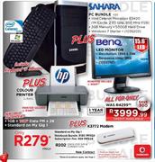 Sahara PC Bundle (430) + BenQ LED Monitor-15.6" + HP Colour Printer 