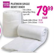 Simple Choice Platinum Queen Duvet Inner-230x230cm