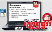 Lenovo Notebook i3-380-15.6" Screen