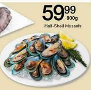 Half-Shell Mussels-800g