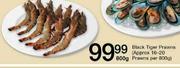 Black Tiger Prawns-800g