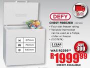 Defy Chest Freezer-875mm