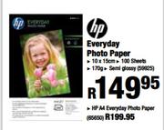 HP Everyday Photo Paper (10 x 15cm)-100 Sheets