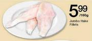 Jumbo Hake Fillets-100g