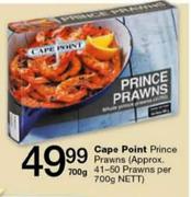 Cape Point Prince Prawns (Approx. 41-50 Prawns Per 700g Nett)-700g