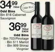 Odd Bins Bin 703 Pinotage-750ml Each