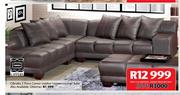 Gibralta 2 Piece Corner Leather Uppers Lounge Suite