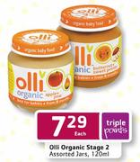 Olli Organic Stage 2 Assorted Jars-120ml Each