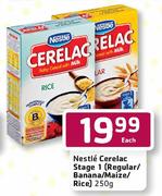 Nestle Cerelac Stage 1 (Regular/Banana/Maize/Rice)-250g Each