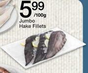 Jumbo Hake Fillets-100gm