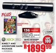 XBOX 360 Kinect & Adventure Game Package
