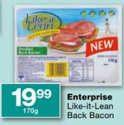 Enterprise Like It Lean Back Bacon-170gm