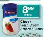 Clover Fresh Cream Assorted-250ml Each