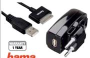 Hama USB Wall Charger for iPad,iPhone & iPod