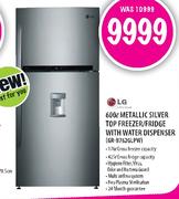LG Metallic Silver Top Freezer/Fridge with Water Dispenser-600 Ltr (GR-B762GLPW)