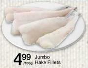 Jumbo Hake Fillets-100gm