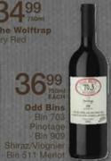 Odd Bins Bin 909 Shiraz/Viognier-750ml