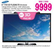 Samsung FHD 3D Plasma TV-51"