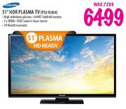 Samsung HDR Plasma TV-51"
