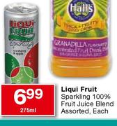 Liqui Fruit Spakling 100% Fruit Juice Blend-275ml Each 