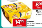 Danone Ultra Mel Desserts-4 x 125ml
