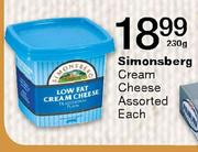 Simonsberg Cream Cheese-230g Each