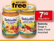 Bebivita Stage 4 Baby Food Assorted-220g Each 
