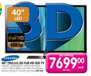 Samsung 40" (102cm) 3D Full HD LED TV (UA40D6000)