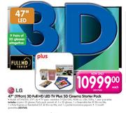 LG 47" (119cm) 3D Full HD LED TV Plus 3D Cinema Starter Pack (47LW4500)