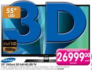 Samsung 55" (140cm) 3D Full HD LED TV (UA55D6400)