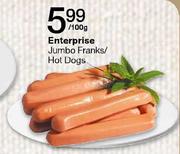 Enterprise Jumbo Franks/Hot Dogs-100gm