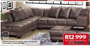 Genuine Leather Gibralta 2 Piece Corner Leather Uppers Lounge Suite