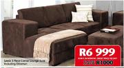 Leeds 3 Piece Corner Lounge Suite 