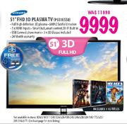 Samsung 51" FHD 3D Plasma TV