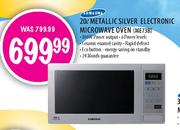 Samsung Metallic Silver Electronic Microwave Oven (ME73B)-20L